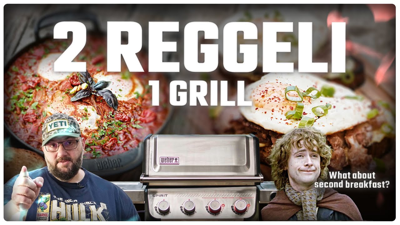 Két Könnyű GRILL REGGELI 🥘🥪 Shakshouka és Steak Szendvics a Weber Spirit Gázgrillen