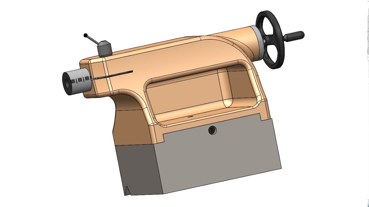 「DESIGN 64」 Lathe tailstock assembly (5/5) - solidworks tutorial
