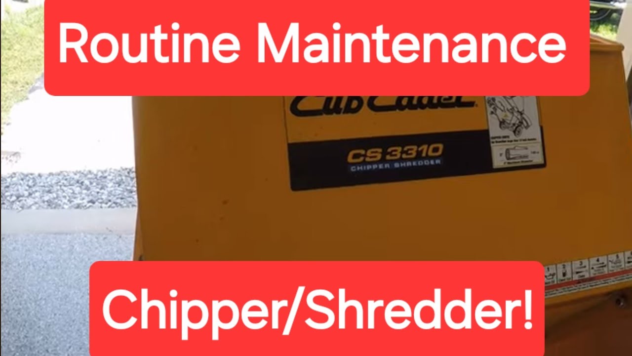Cub Cadet CS 3310 Maintenance