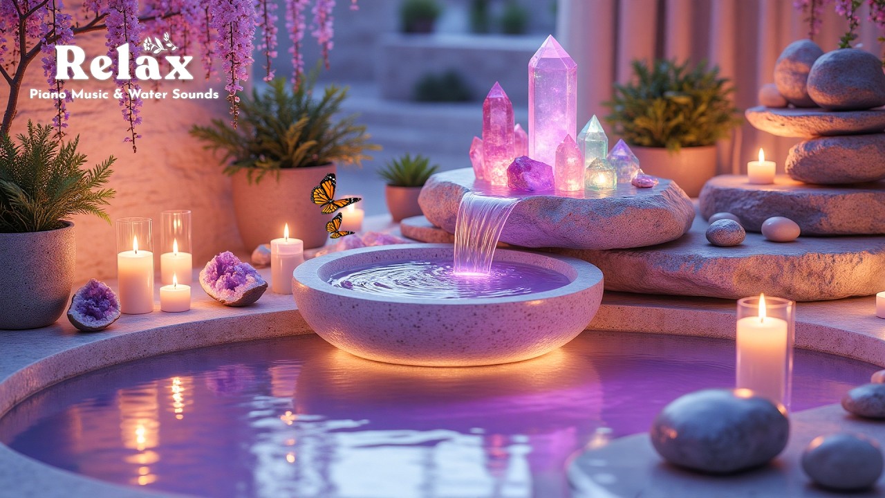 Healing Piano & Zen Water Sounds 🌿 Insomnia Relief, Anxiety & Depression | Calm Mind & Body