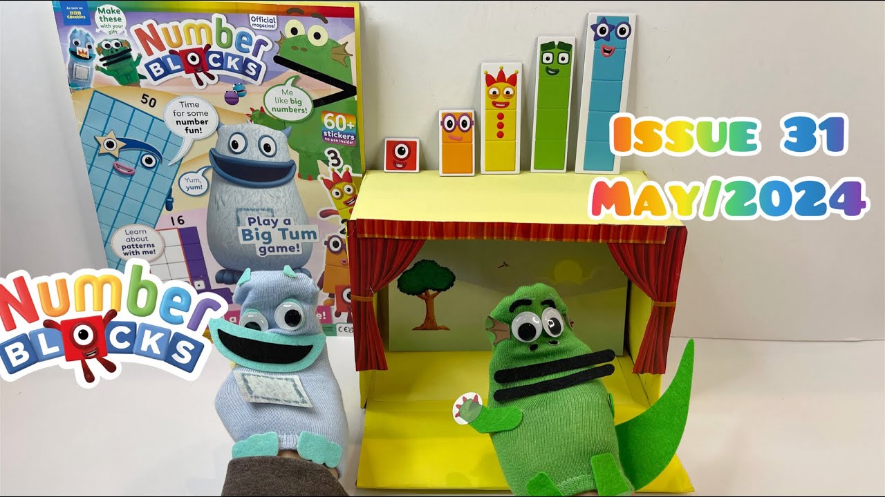Numberblocks magazine, issue 31, May/2024,  Block monster sock puppet craft set 😈 #numberblocks