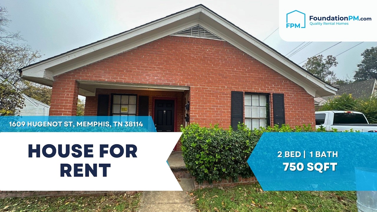 🏡 1609 Hugenot St, Memphis, TN 38114 | Large Backyard | FoundationPM.com