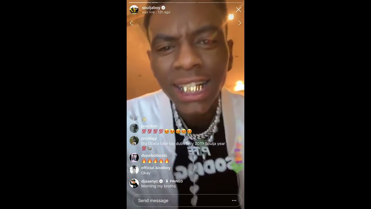 @Souljaboy • [Live] 3 Bangers In 15 Mins | Pt.1 | Instagram Live [1 /13/19]