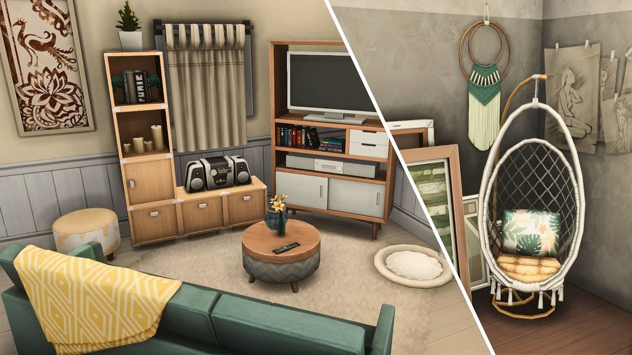 Single Mom And A Daughter Apartment | The Sims 4 Speed Build | No CC