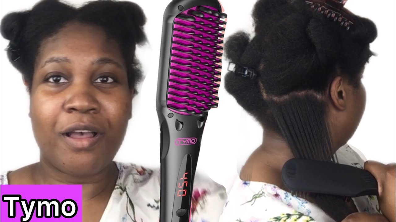 NEW TYMO IONIC HAIR STRAIGHTENING BRUSH | AMAZON FINDS | NATURAL HAIR | SHALEITRA’S HAIR VLOGS