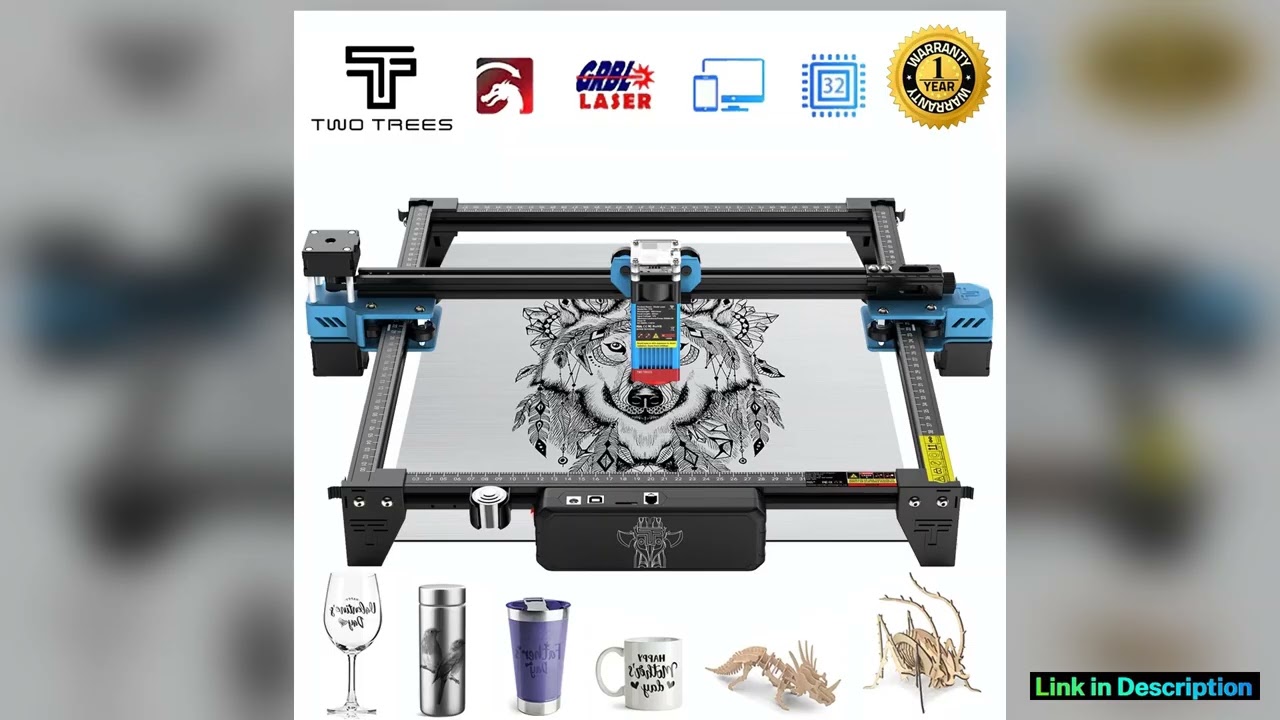 Twotrees Laser Engraving Machine TTS55 PRO 40W TTS10PRO 80W Metal Laser Engraver Wifi Control MDF A