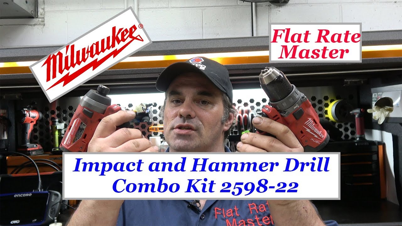 Milwaukee Impact and Hammer Drill Combo Kit 2598-22