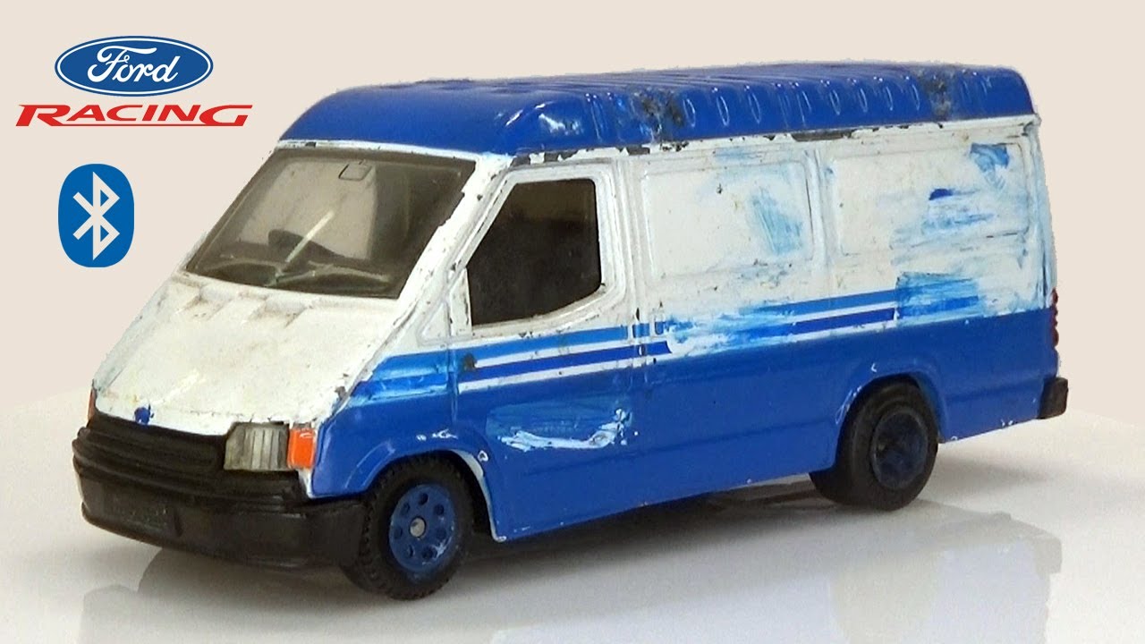 Литая модель Ford Transit 1986 года, реновация. Преобразование, управление по Bluetooth.