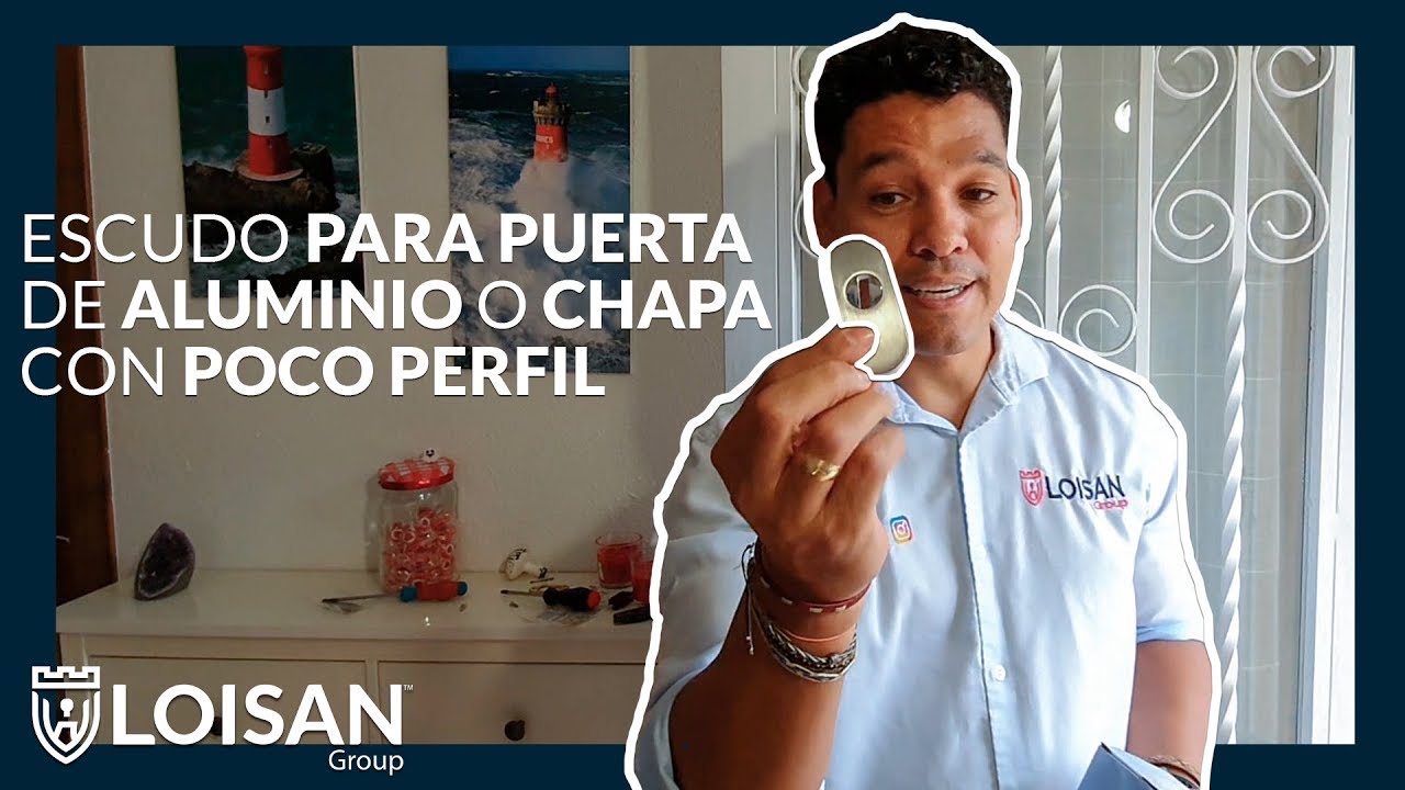 🔑 ESCUDO para puerta de ALUMINIO o CHAPA con poco perfil 🔑