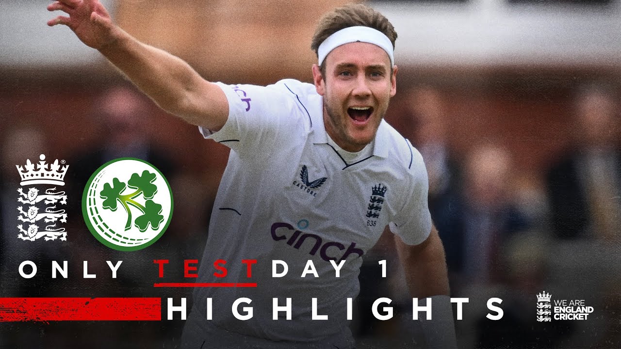 Stuart Broad Takes 5-51 at Lord's | Highlights - England v Ireland Day 1 | LV= Insurance Test 2023