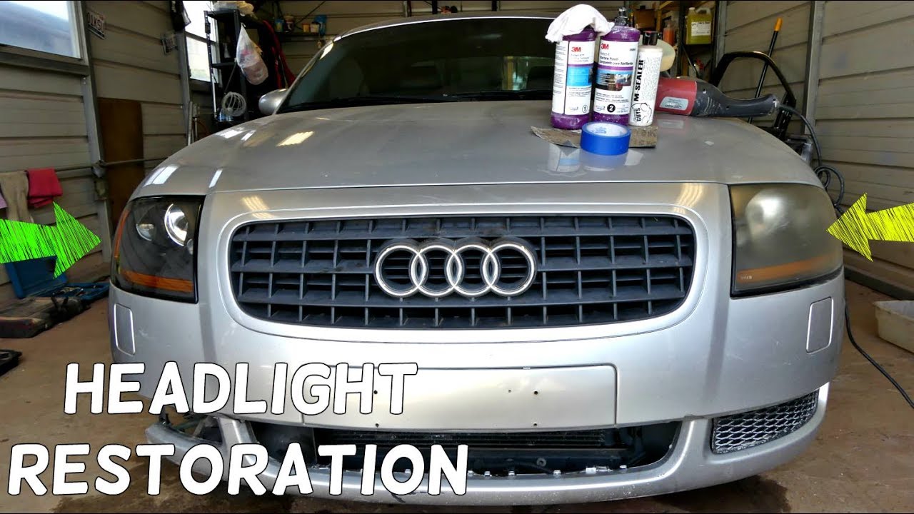 HOW TO MAKE HEADLIGHTS CLEAR LIKE NEW DEMONSTRATED ON AUDI