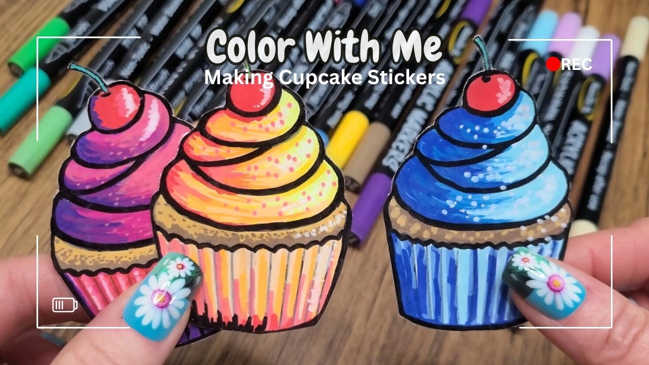 How To Make CUPCAKE STICKERS At Home! Easy DIY