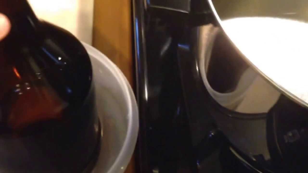 Cutting a Beer Growler bottle