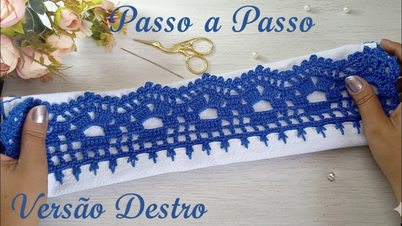 BARRADO DE CROCHÊ, SUPER FACIL DE FAZER. (Destro) @ateliêmarisaoliveira 