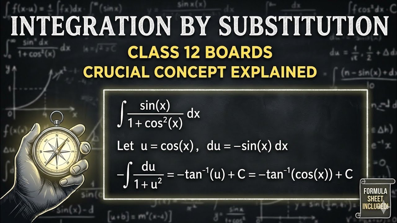 Integration by Substitution | Class 12 Maths | Board Exam 2026