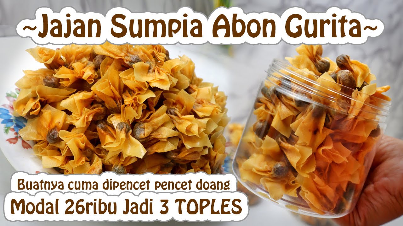 BUATNYA CUMA DI PENCET PENCET DOANG !! JAJAN LEBARAN SUMPIA ABON GURITA ENAK