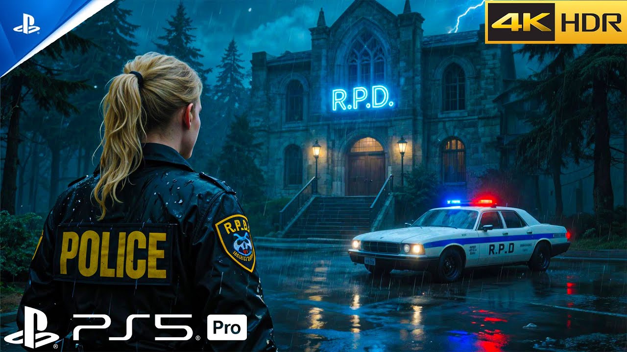 Raccoon city  LOOKS ABSOLUTELY TERRIFYING on (PS5 PRO) ULTRA Realistic  Graphics (4K 60FPS HDR) RE 3