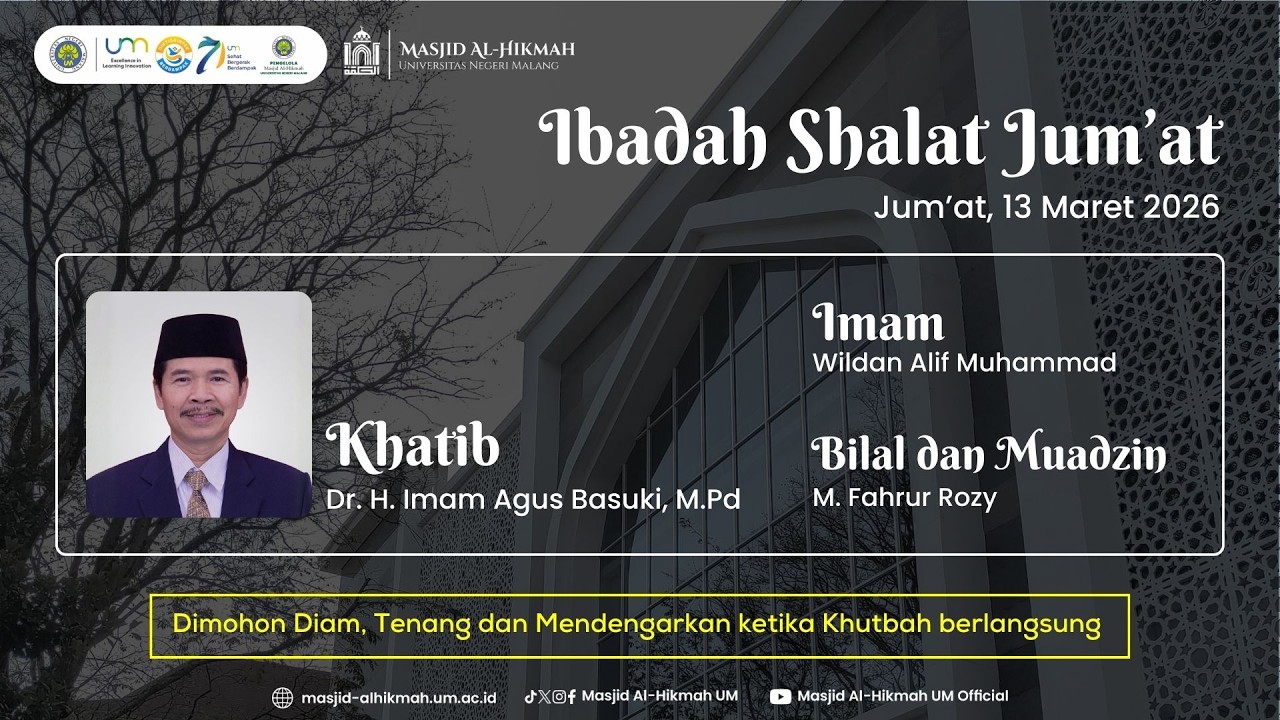 KHUTBAH JUM'AT | Dr. H. Imam Agus Basuki, M.Pd | 13 Maret 2026