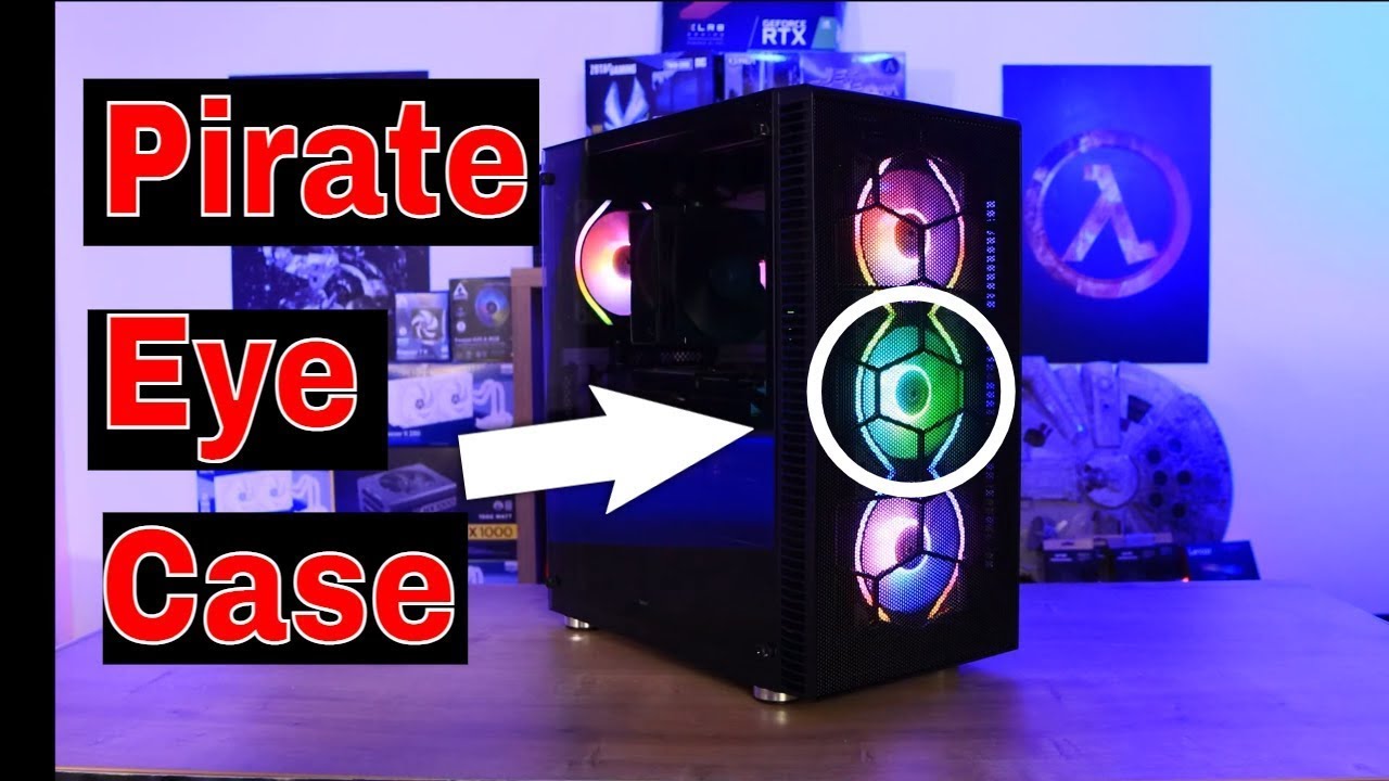 Sahara Gaming Case P44M BLACK MESH & TEMPERED GLASS GAMING CASE WITH 4 X PIRTE EYE Fans