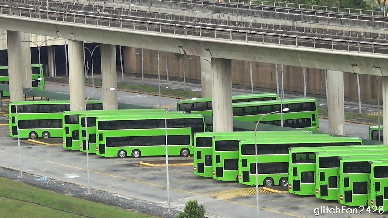 [SMRT] Lush Green MAN ND323F A95 Lineup - Old Woodlands Bus Interchange