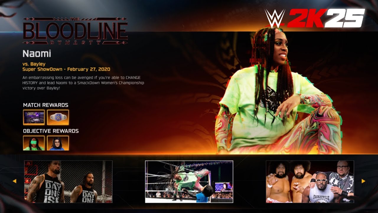 WWE 2K25 Showcase Mode: The Bloodline Dynasty Part 11 - Naomi Vs Bayley
