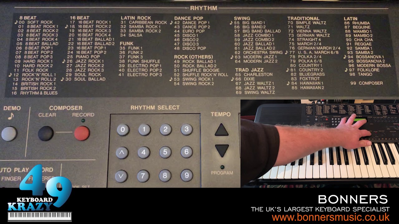 Technics SX-KN650 Keyboard - 100 Rhythm Styles Part 1/2