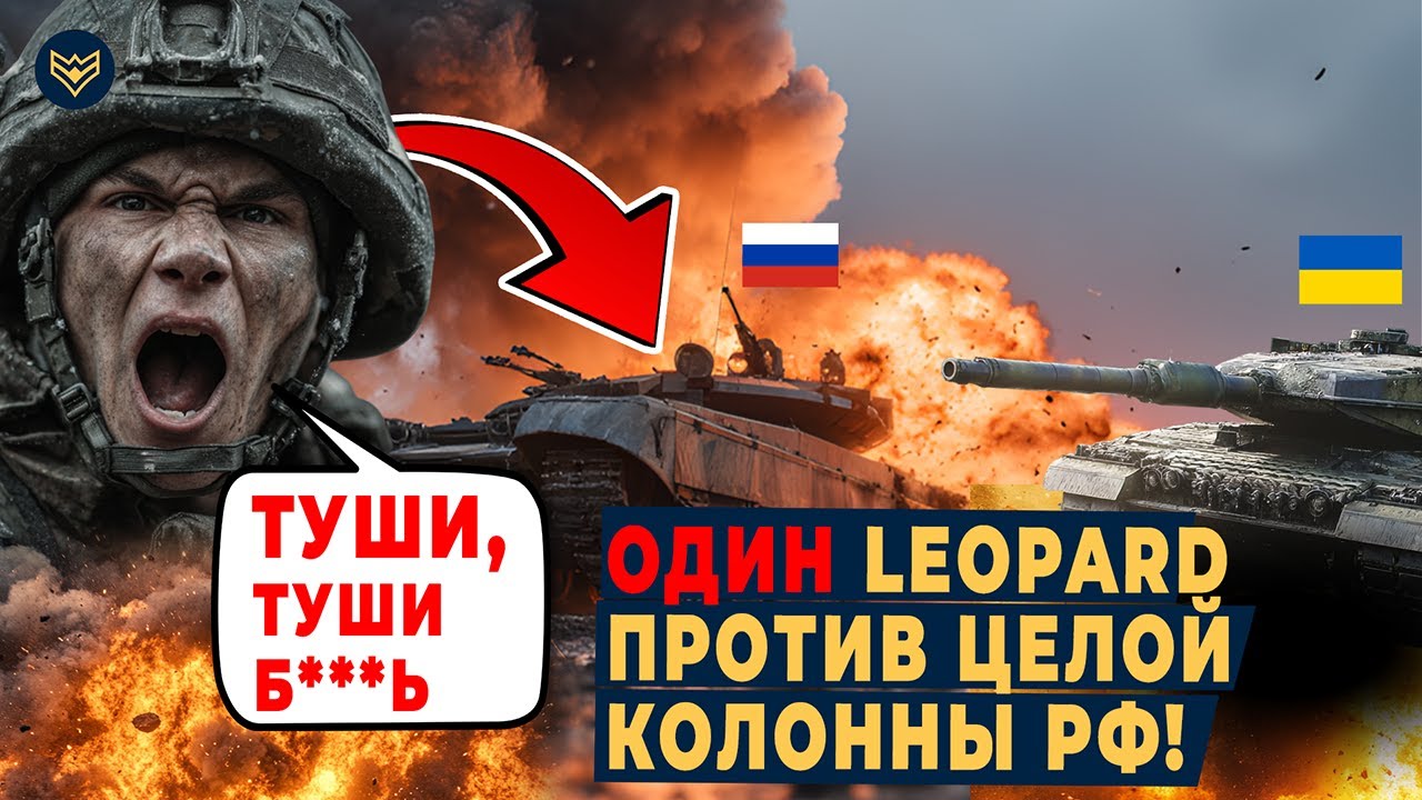 🔥БОИ ПОД ПОКРОВСКОМ! Leopard УНИЧТОЖИЛ целую колону танков РФ под Покровском!