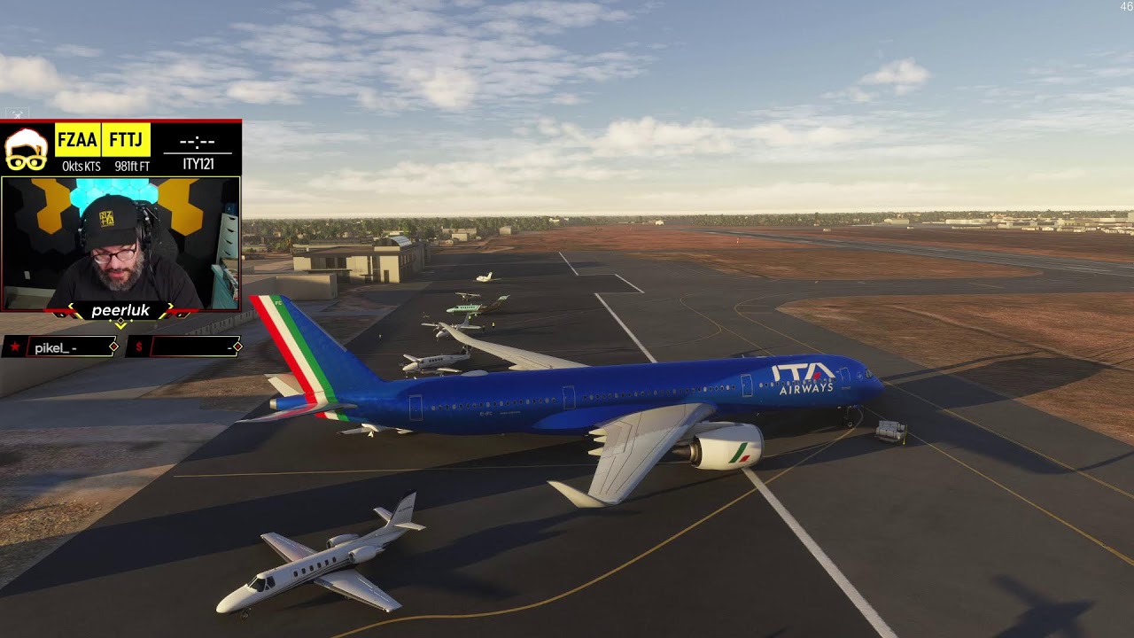 Leg 13 of the  World Tour 2026 Congo to Chad in the inbuilds A350 latest update