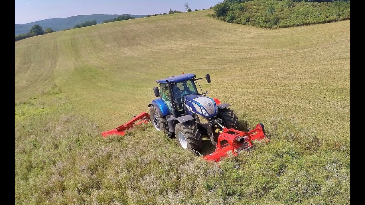 TEHNOS Mulcher Mu2Z 840 LW + MU 300 LW New Holland T7.270HD Agrotec.cz
