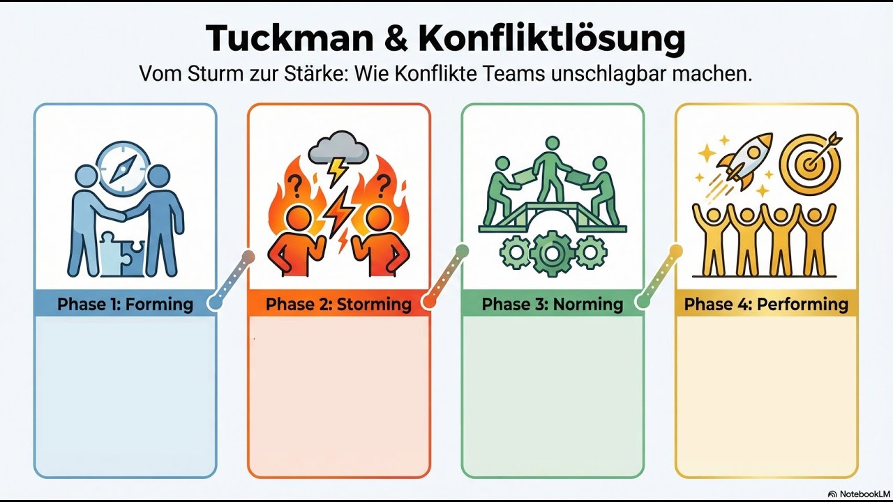 Die 4 Phasen der Teamentwicklung - Tuckman & Konfliktl&ouml;sung