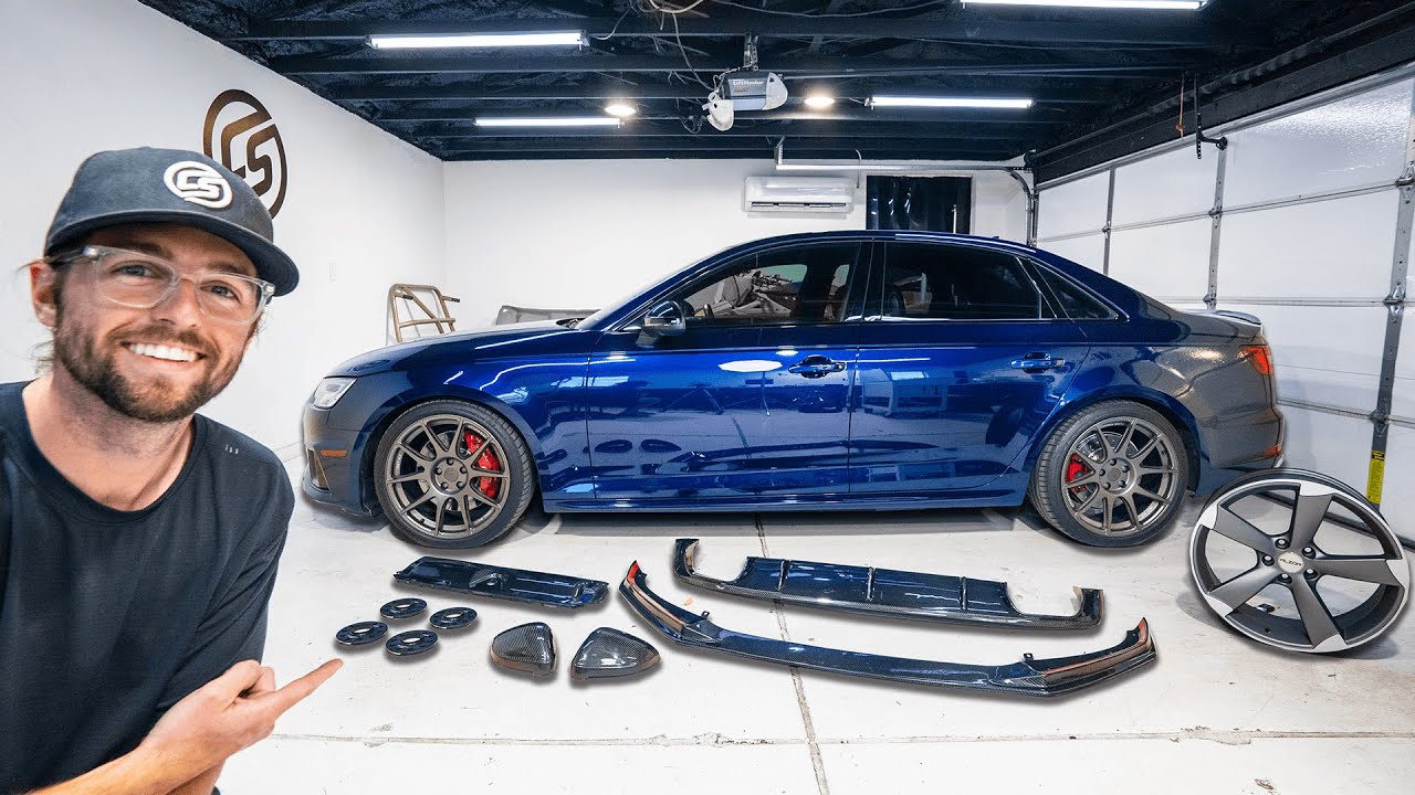 Audi B9 S4 Full Aero Overhaul! (Front Lip, Diffuser, Mirror Caps, Etc!)