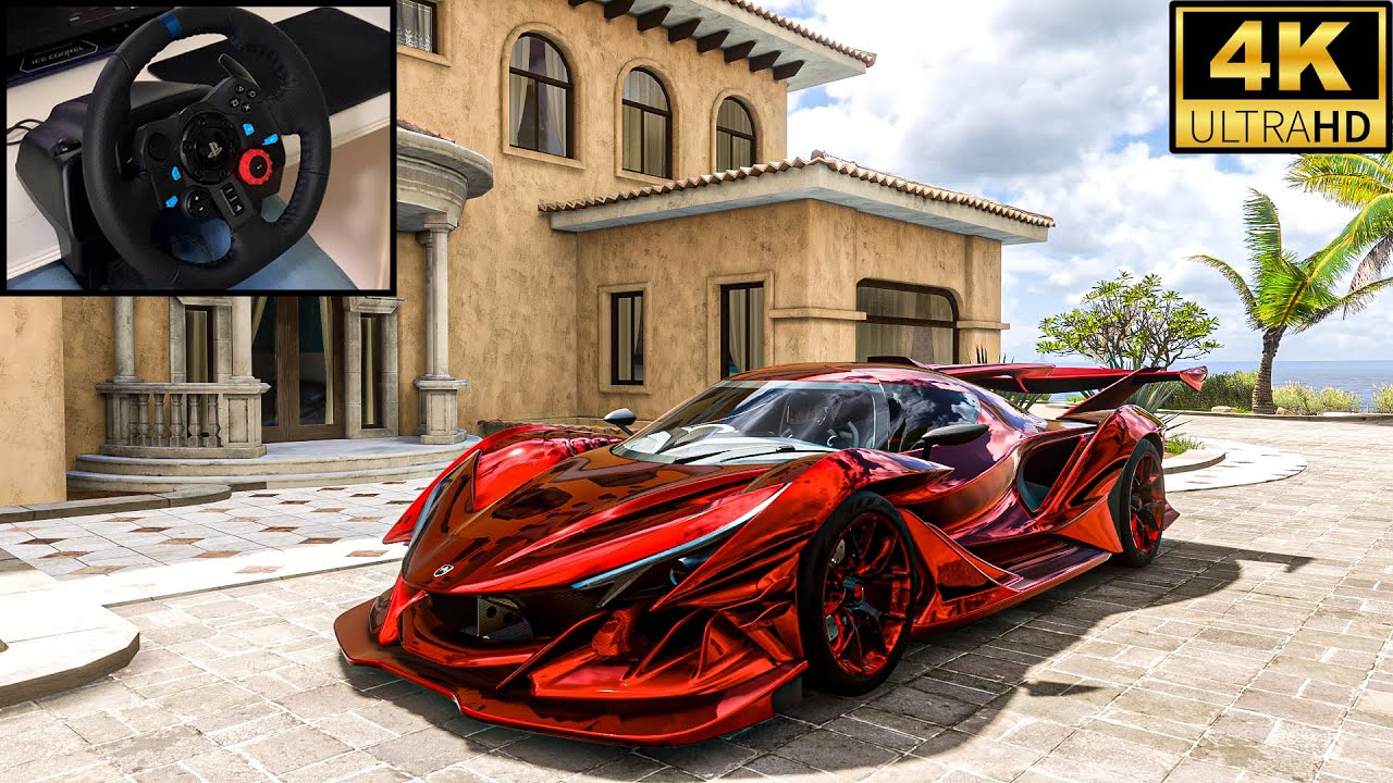 1200HP ALIEN CAR - Apollo IE -  Forza Horizon 5 - Logitech g29 gameplay