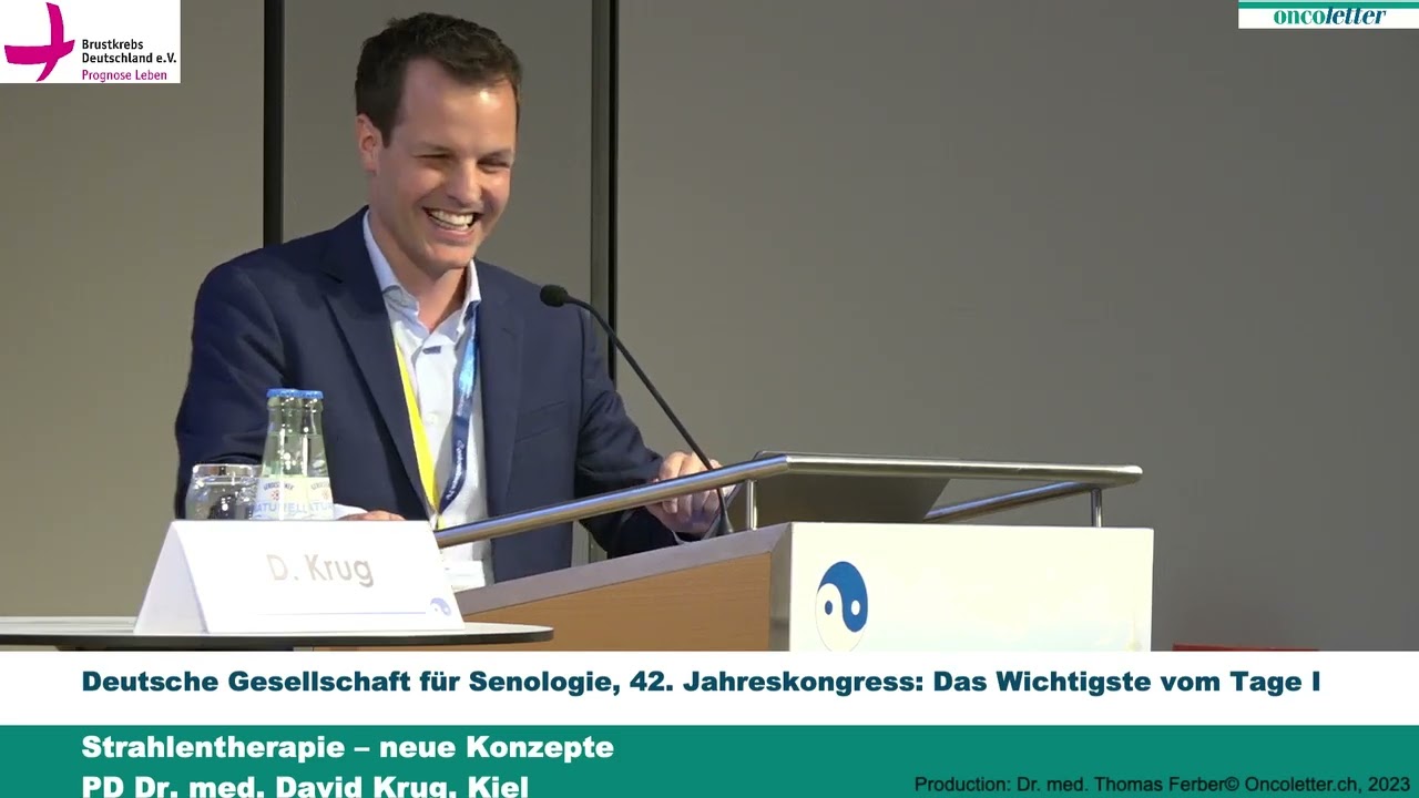 SENO 2023 | Das Wichtigste Tag 1: Strahlentherapie - neue Konzepte - Dr. Krug