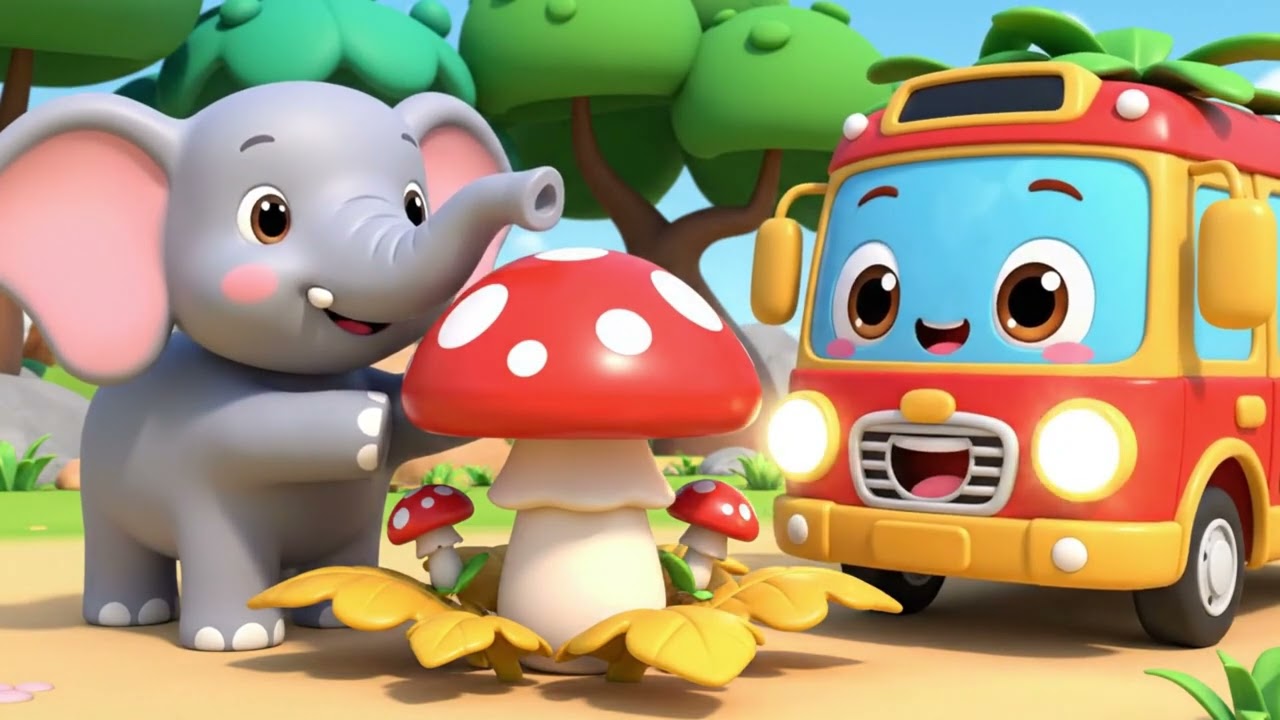 Wheels on the Bus Go Round Jungle Adventure 🐘🚍