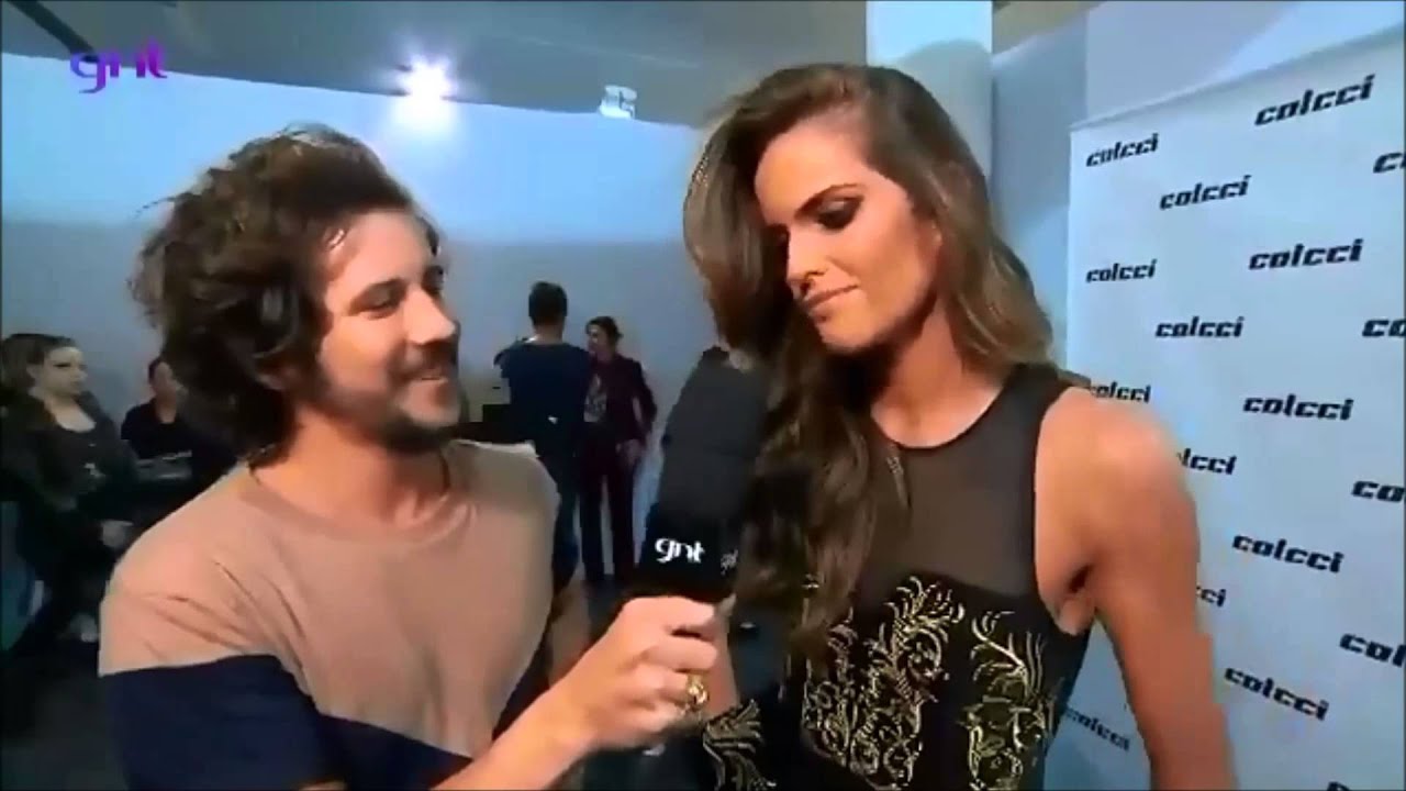 Izabel Goulart Backstage at the Colcci Fashion Show 2013