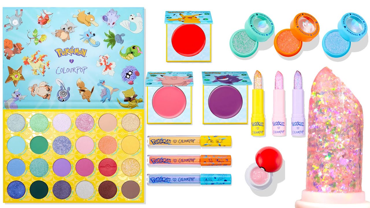 NEW Pokemon Makeup Lipsticks , Rainbow Eyeshadow Palette