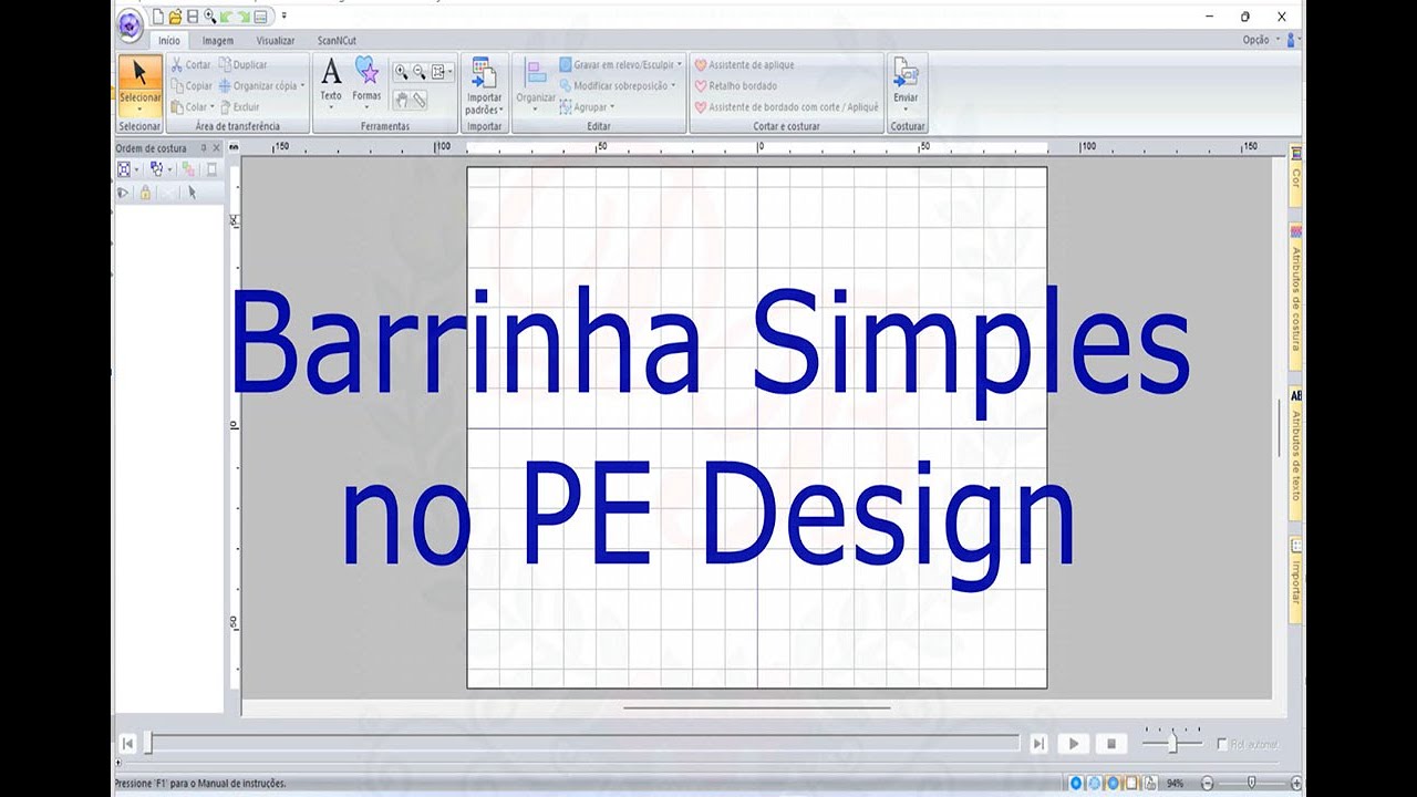 Criar Uma Barrinha no PE Design - #dicasdebordados