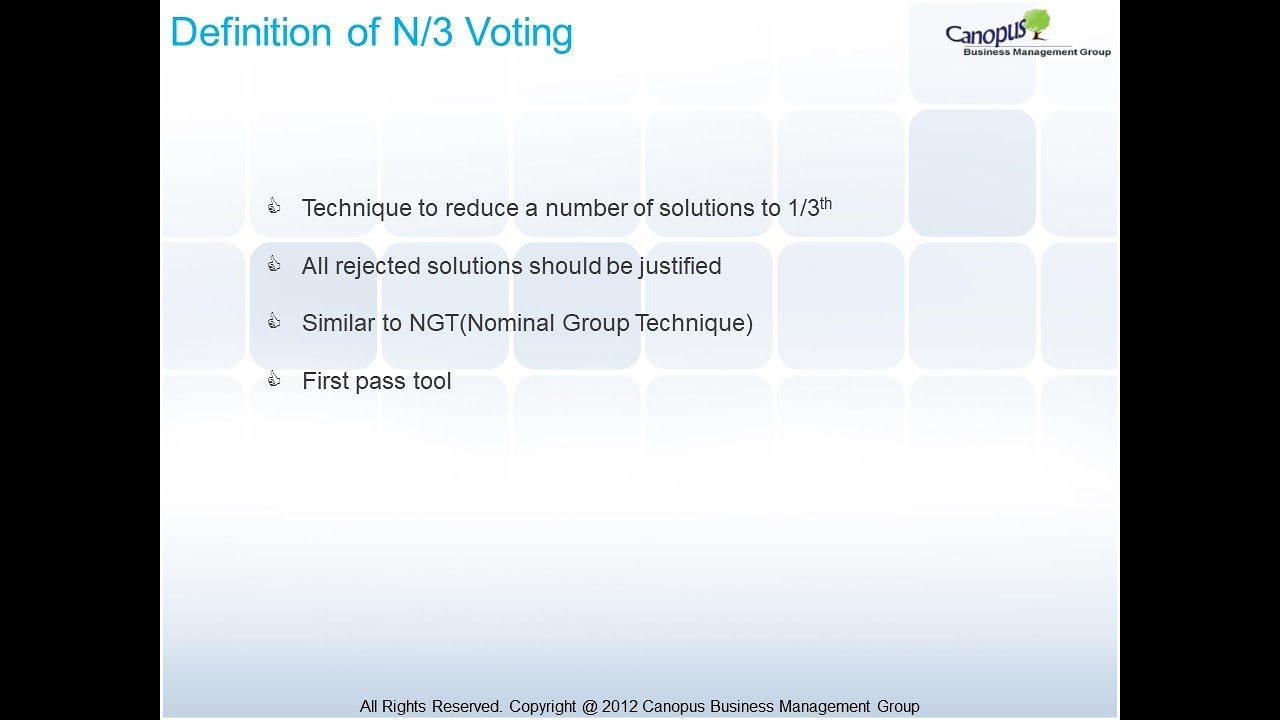 N/3 voting