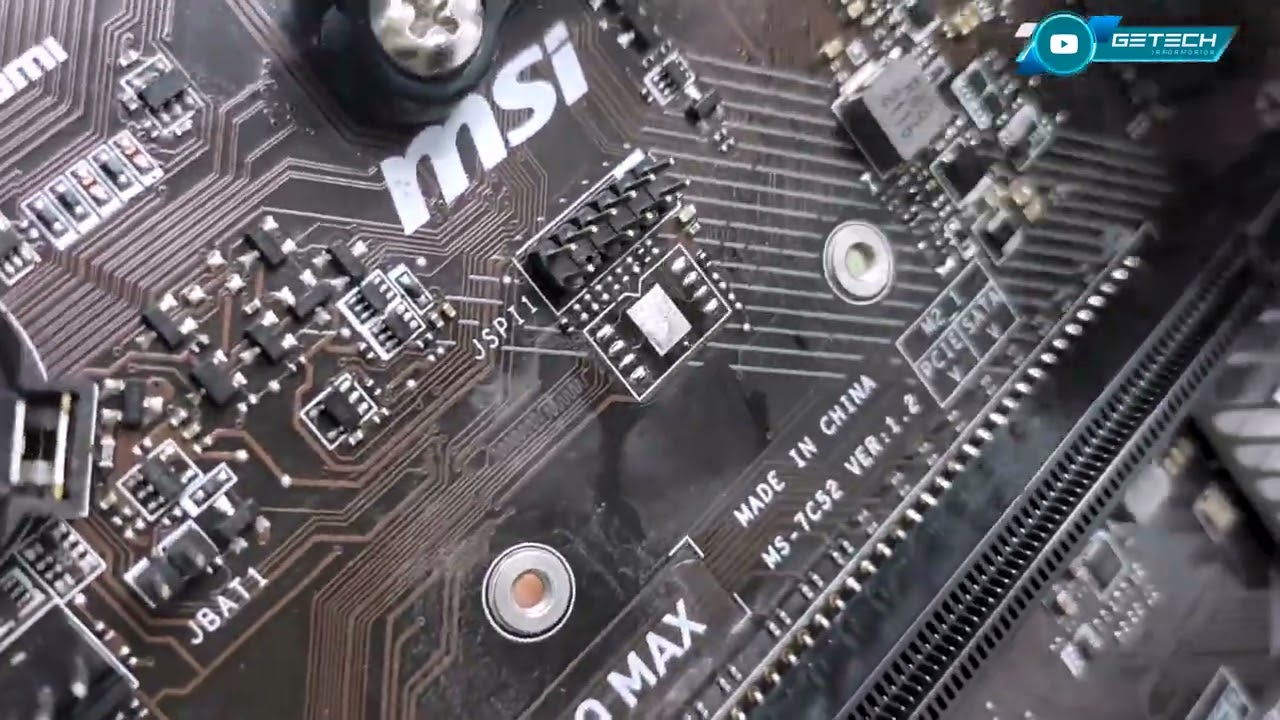 Placa mãe MSI A320M-A Pro Max com defeito na BIOS/UEFI, CONSERTADA na Getech Brasília!