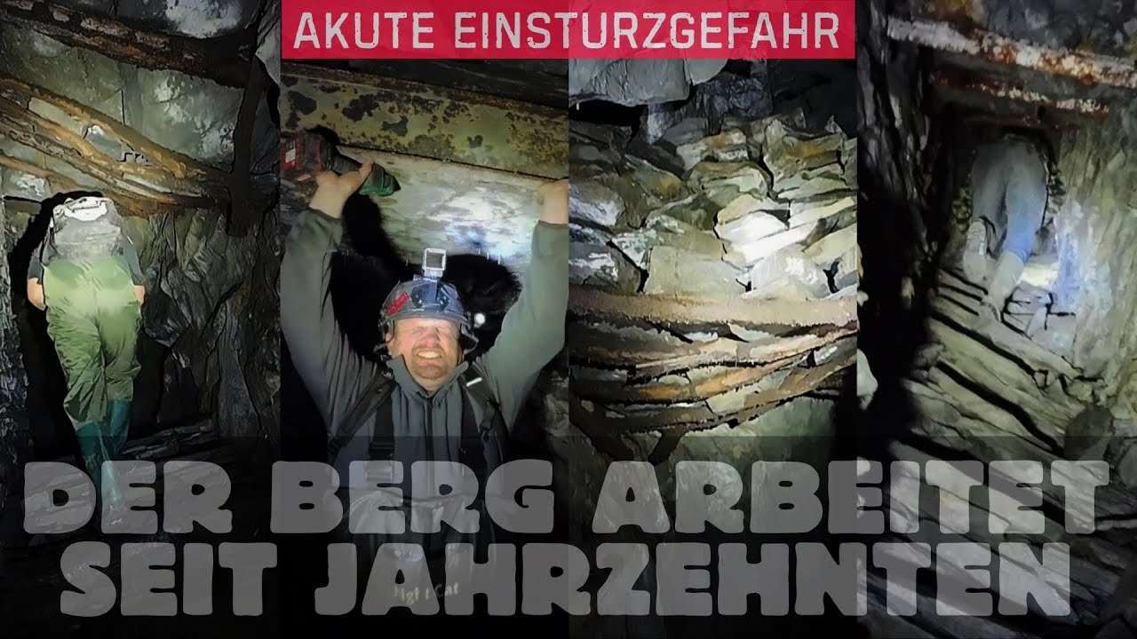 Akute Einsturzgefahr - Abflussrohr = Eingang - Wände verschieben sich - 80 cm Wasser - 26.03.2025