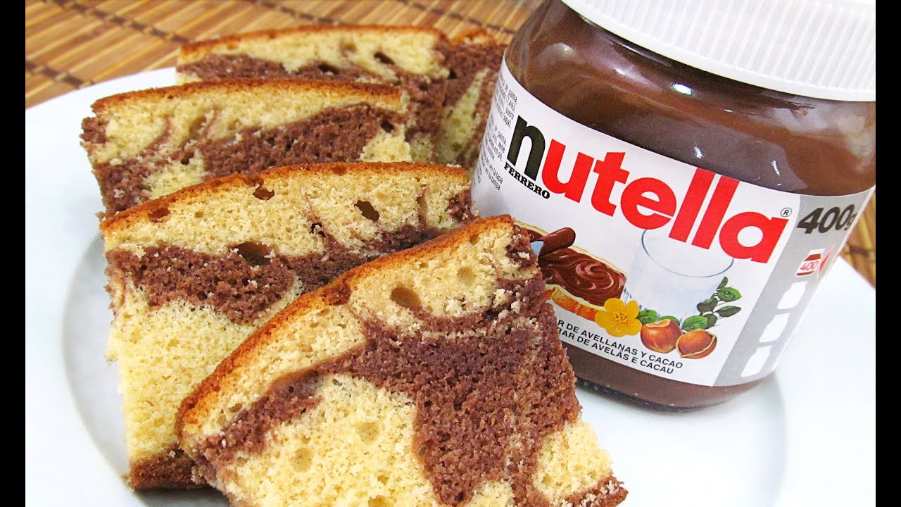 Cómo hacer un Bizcocho Marmolado de Nutella y Vainilla
