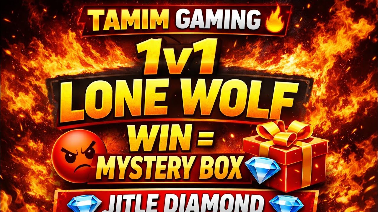 tamim gamar is live!1v1 Lone Wolf 🔥 Win Mystery Box 🎁 | জিতলে ডায়মন্ড 💎🔴 LIVE
