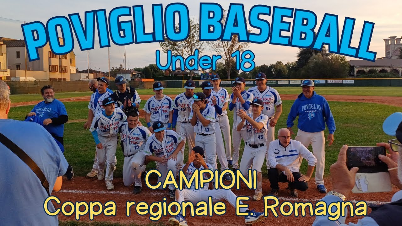 Poviglio Baseball Under 18 - Vittoria e Premiazione torneo COPPA REGIONE Em Romagna