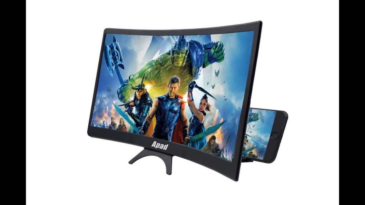 12'' 3D Curve Screen Magnifier for Cell Phone, HD Amplifier Projector - UNBOXING