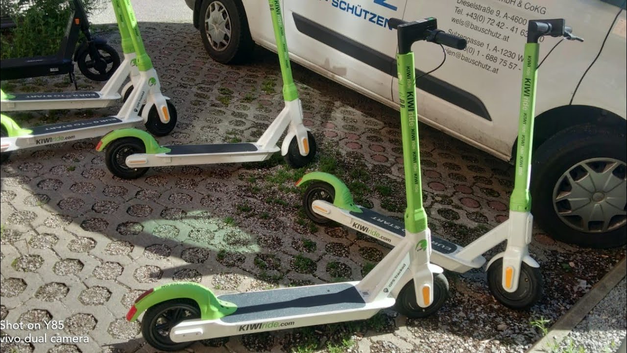 Neuer E-Scooter Anbieter Kiwi Ride in Linz