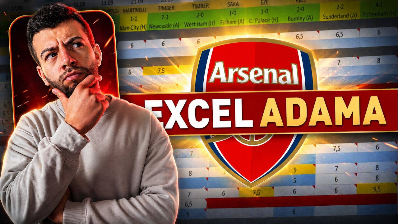 LEGENDARNY excel ADAMA! (Uwaga: TYLKO DLA GEEK&Oacute;W) - WIELKIE podsumowanie ARSENALU 2025/26
