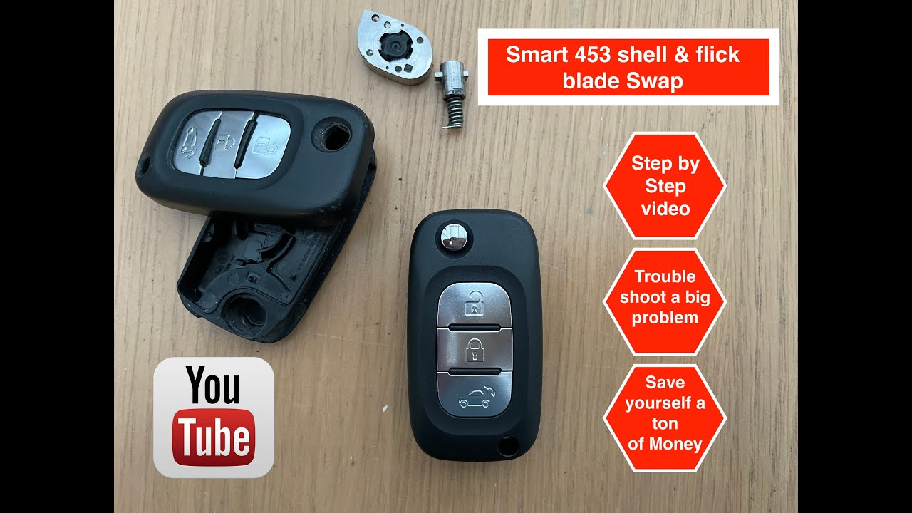 Как отремонтировать брелок-ключ с выкидным лезвием (Smart 453 — Fortwo/Forfour)