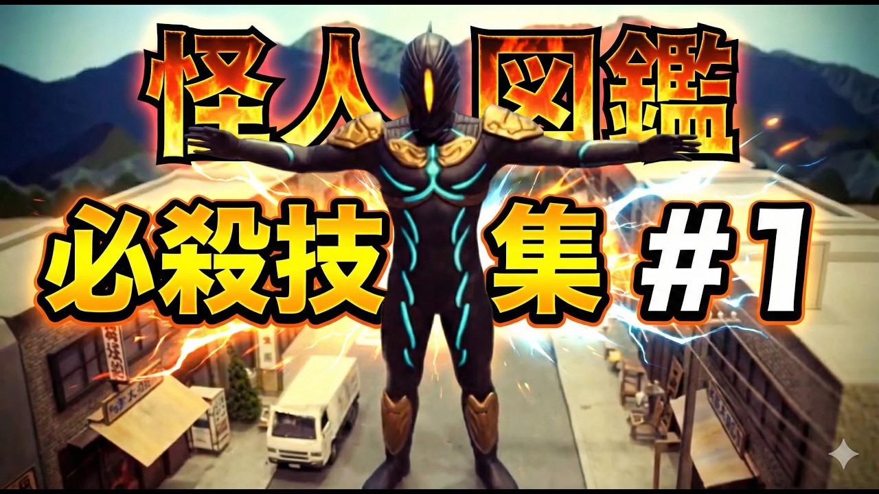 AIが考えた怪人図鑑　個性的な怪人たち　特撮映画　必殺技集＃１