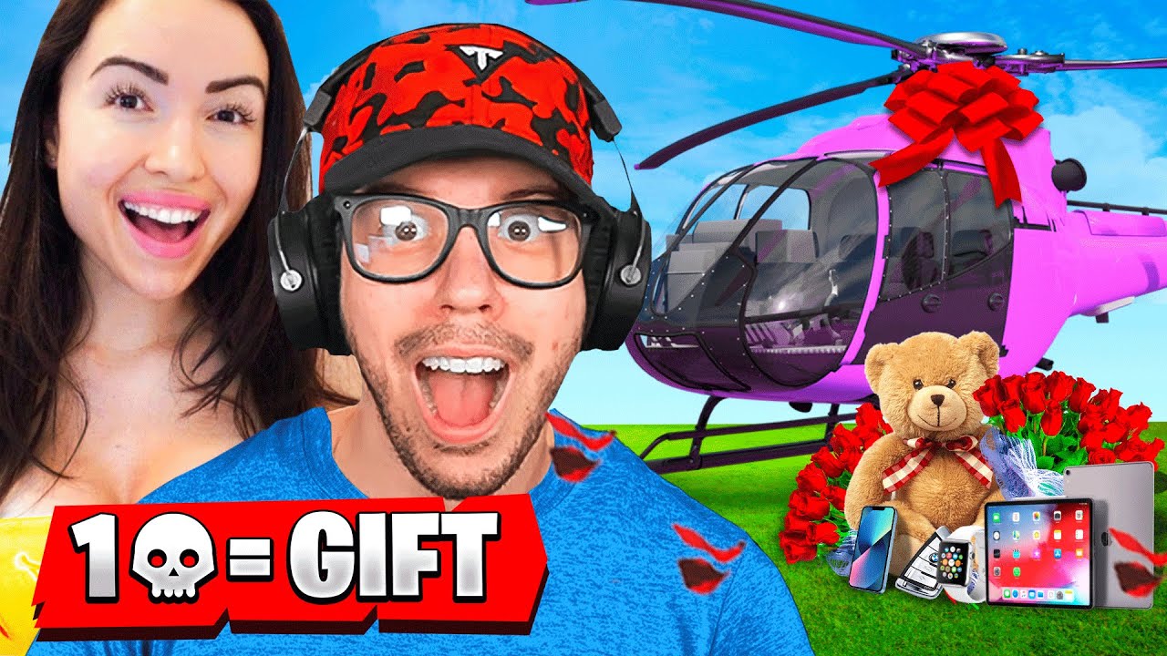 1 Elimination = 1 Gift With My Girlfriend! (Fortnite)