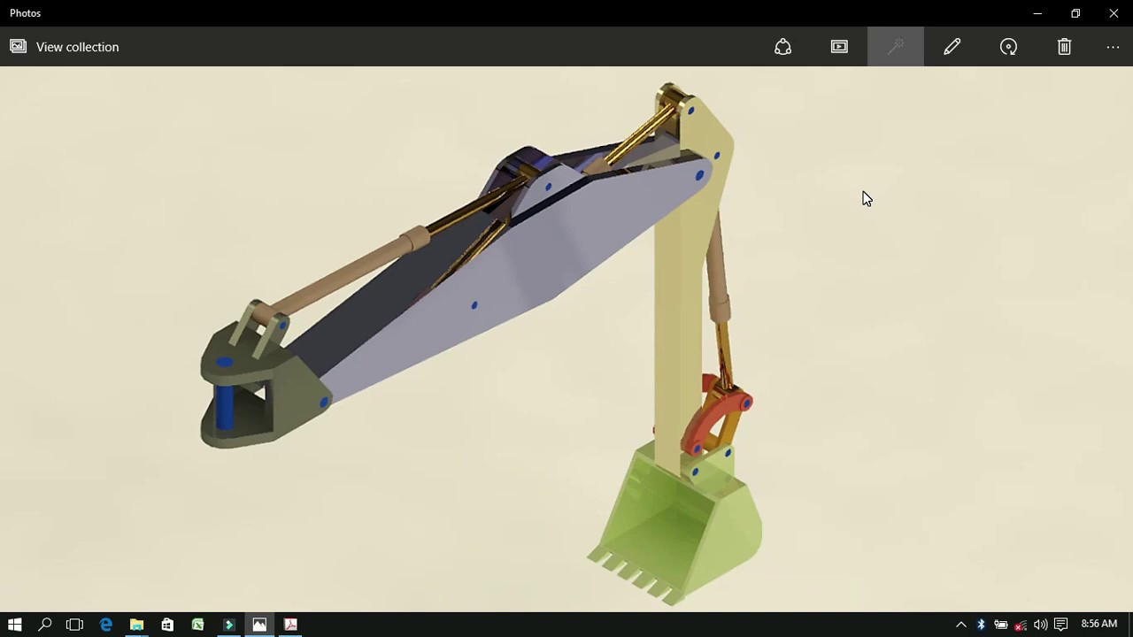 AutoCAD 3D Design, Modeling and Assembling of Excavator Machine